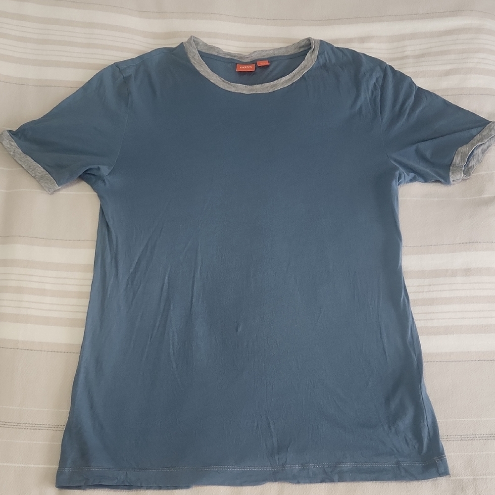 Blue Crew Neck BOSS T-Shirt
